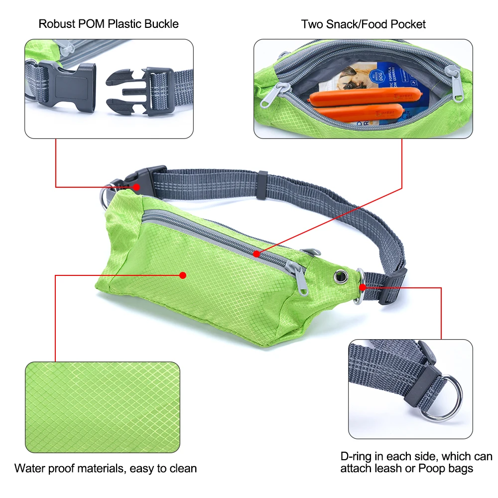 Выдвижной Поводок для собак без рук с поясной сумкой, сумки для питомцев, маленьких собак, эластичный пояс, спортивный поводок для бега, набор PG001