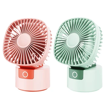 

Portable Desktop Mini Fan Handheld Fans Shaking Head USB Rechargeable Fan with Base for Office Desk Table