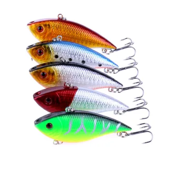 

5PCS Fishing Sinking VIB Lure 10g 7cm Vibration Vibe Rattle Hooks Baits Crankbaits Wobbler Fishing Jig Wing Tackle