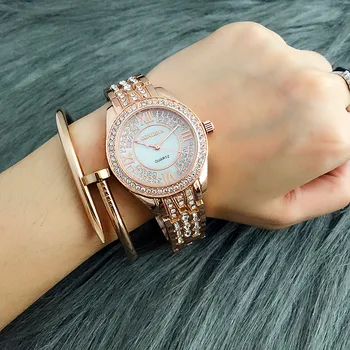 

CONTENA Luxury Women Watch Stainless Creative Diamond Dial Full Steel Case Quartz Ladies Wacthes Top Brand 2019 Reloj Mujer