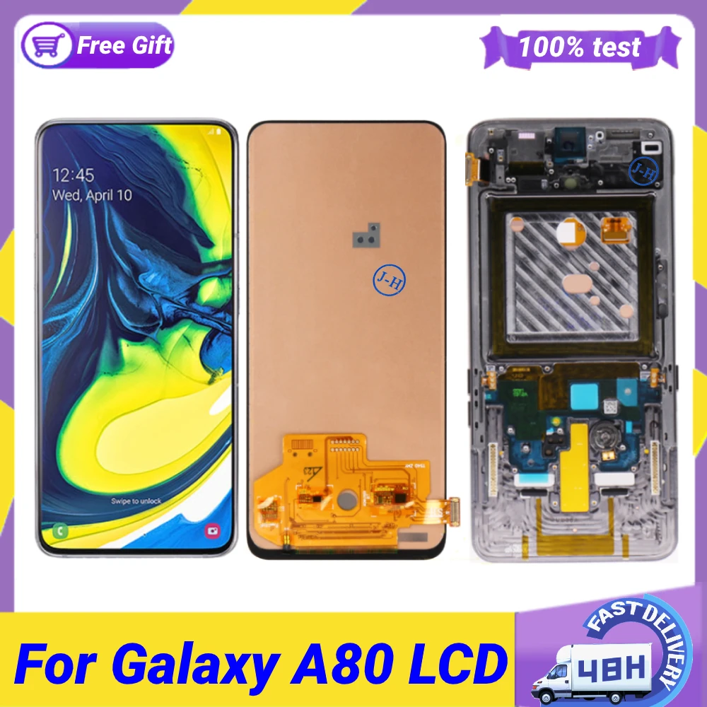 ЖК-дисплей для Samsung Galaxy A80 A805F/DS A805FD 6 7 дюйма сенсорный экран дигитайзер в сборе A 80 |