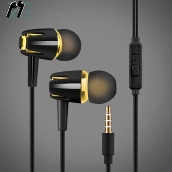

Wired Earphone Electroplating Bass Stereo In-ear Earphone with Mic Handsfree Call Phone Headset for Android iOS
