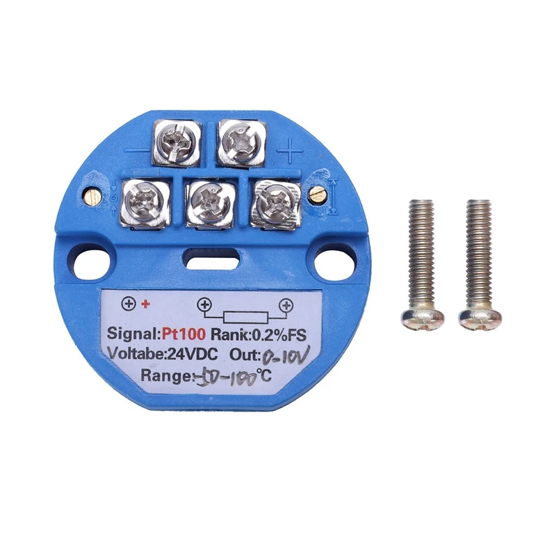 

RTD PT100 Temperature Transmitter DC24V Minus 50 ~ 100 degree Output 0-10V