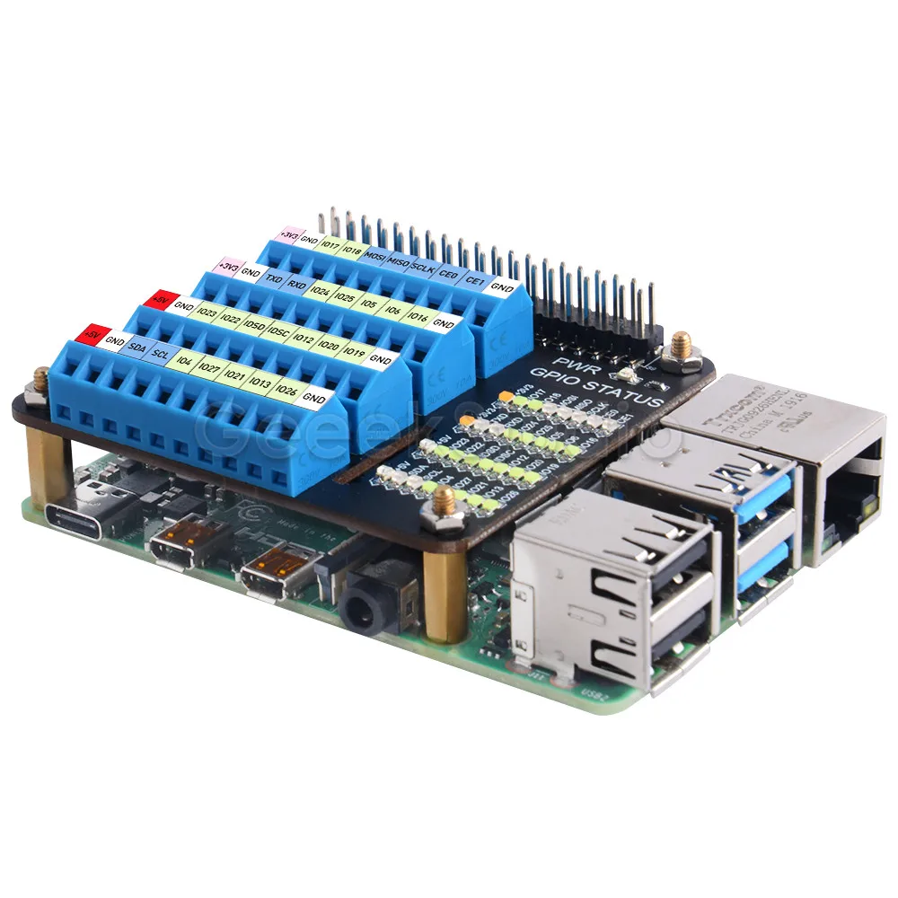 Placa de Extensão Chapéu para Raspberry 3b + - Raspberry Gpio Expansão Parafuso Terminal 2b - 3b 4b Zero w pi - Imagem 2