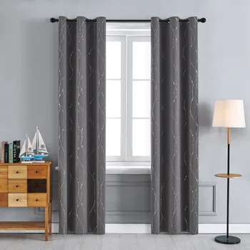 

Popangel 2020 New Arrived High Precision Thicken 90% Shading 100% Polyester Gray Window Ready Made Curtains For Living Room