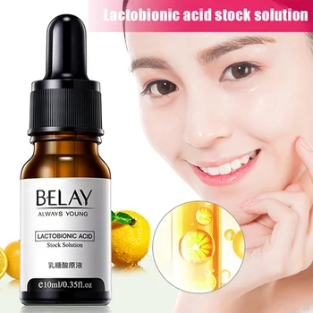 

Facial Essence Lactobionic Acid Stock Solutions Anti-Aging Shrink Pores Whitening Skin Rejuvenation Firming Essence 10ml KG66