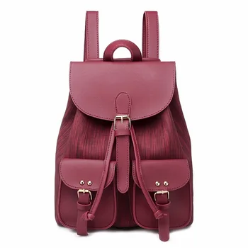 

Vintage Pu Leather Women Backpack Simple Preppy Style Backpack Women Famous College Backpack Women mochilas