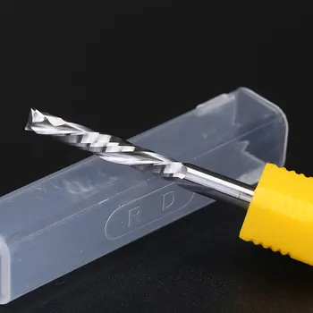 

5pcs/set 4X22 25mm AAA UP DOWN Cut Two Flutes Tool Cutters CNC Router, Compression Wood working End Mill Cutter Bits