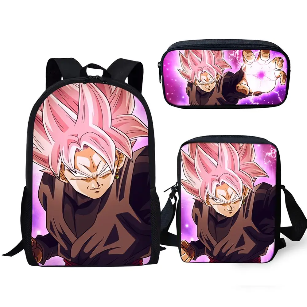 

HaoYun Students School Backpack Set/3PCS for Boy Cartoon Dragon Ball/Son Goku/Vegeta Bookbag Baby Kids Notebook Satchel Daypack