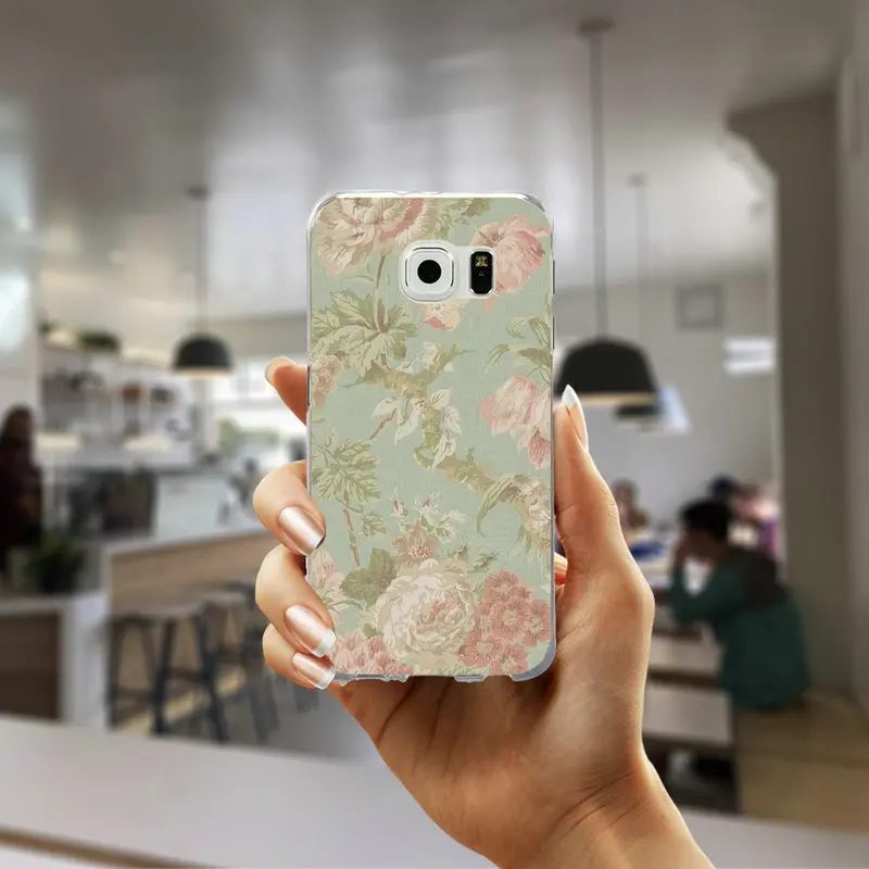 Для Samsung Galaxy A3 A5 A7 A8 A9 плюс большое ядро 2 Prime чехол мягкий, ТПУ чехол красивые Винтаж Роза - Цвет: Picture 4