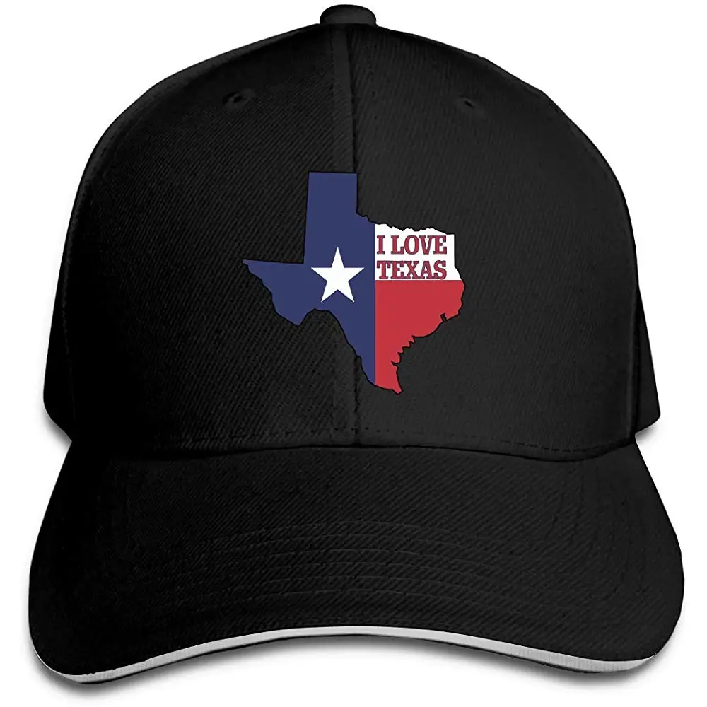 I Love Texas Texan Мужские Женские бейсболки с флагом