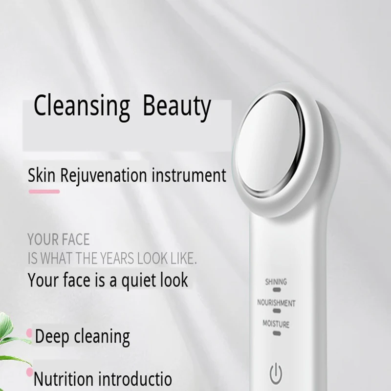 Electronic Heating Ion Introducing Face Beauty machine Portable Vibration Massager For Face Shrink