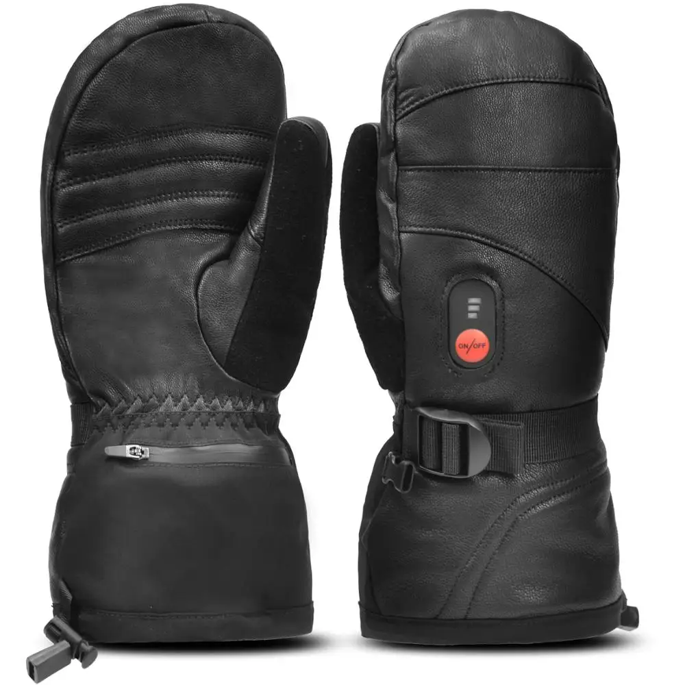 Guantes de inglete calefactables Unisex, guantes de fibra de carbono con 3 temperaturas de cambio, guantes calefactables con batería S38