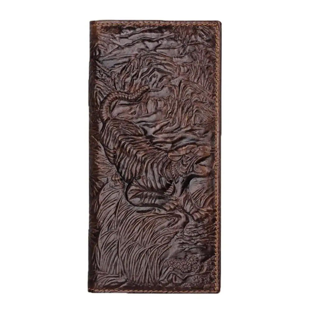 

Multi-color Optional Men's Casual Cowhide Leather Clutch Bag Three-Dimensional Design Men Wallet Handbag