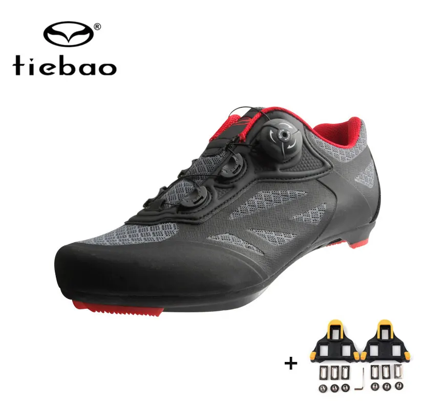 1903 Black cleats Tiebao/Новинка; обувь для шоссейного велоспорта; самоблокирующаяся Ультралегкая дышащая обувь; обувь для велосипеда; Профессиональные гоночные спортивные кроссовки - Цвет: 1903 Black cleats
