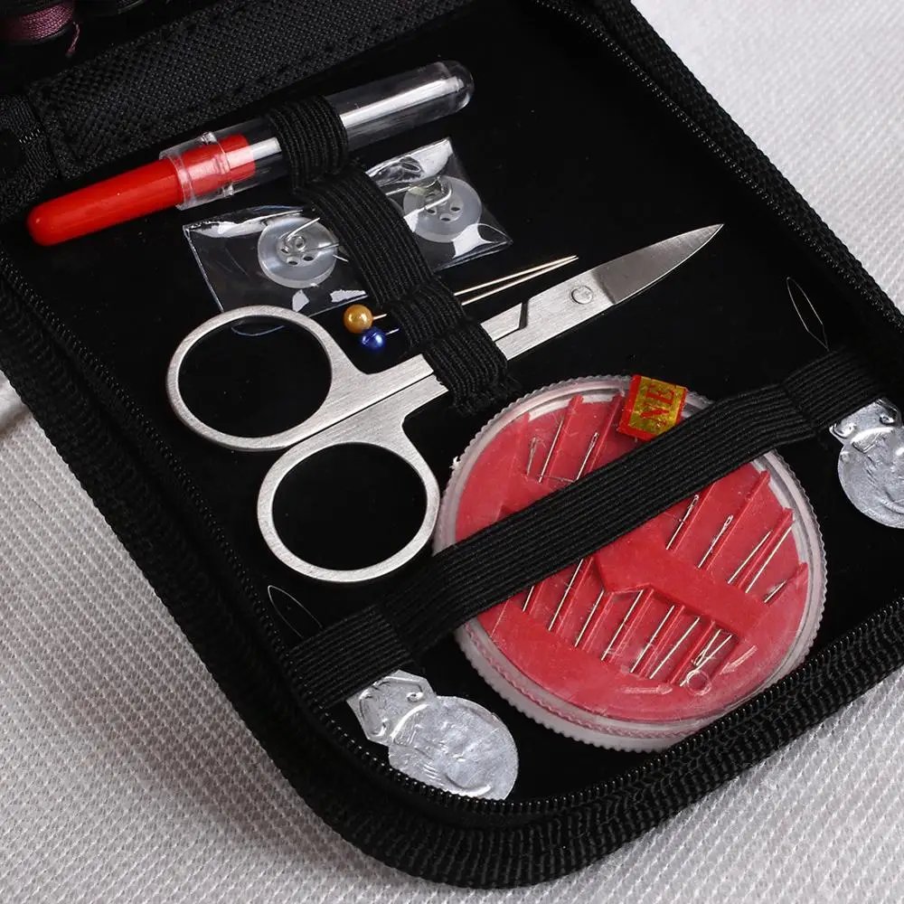 Storage Bag Sewing Kit Thread Threader Needle Tape Measure Scissor Thimble Box For Decoration Crafts Clothes Dress Making|Сумки для