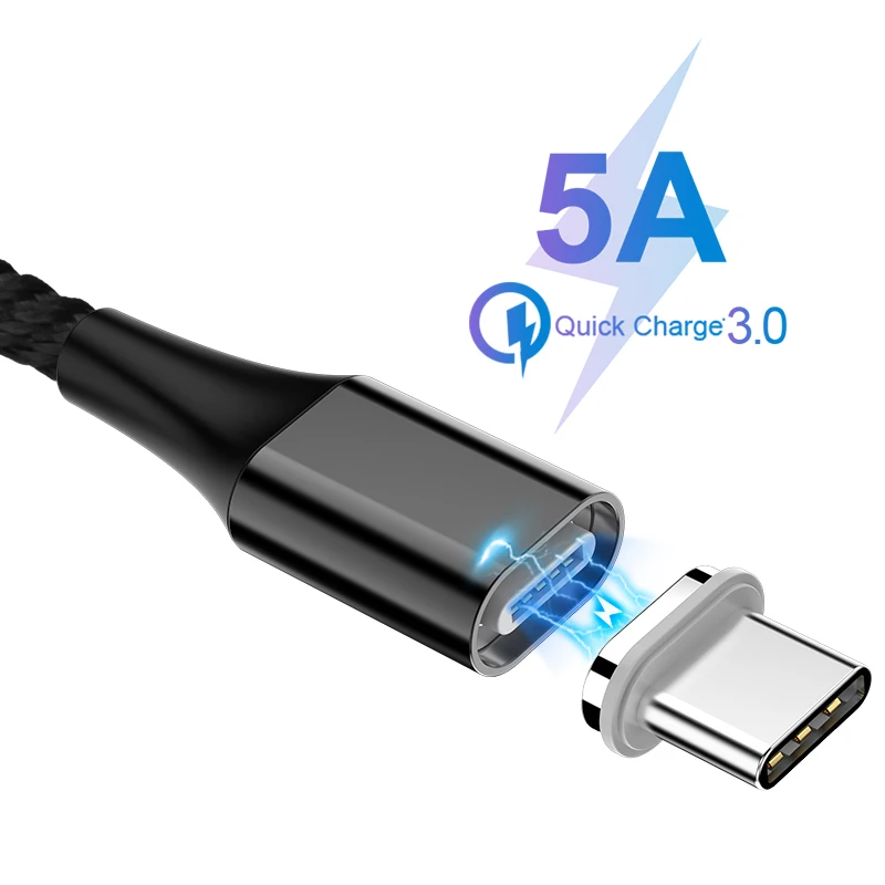 5А Магнитный кабель Micro usb type C супер быстрая зарядка телефона Microusb type-C магнитное зарядное устройство usb c для huawei xiaomi samsung