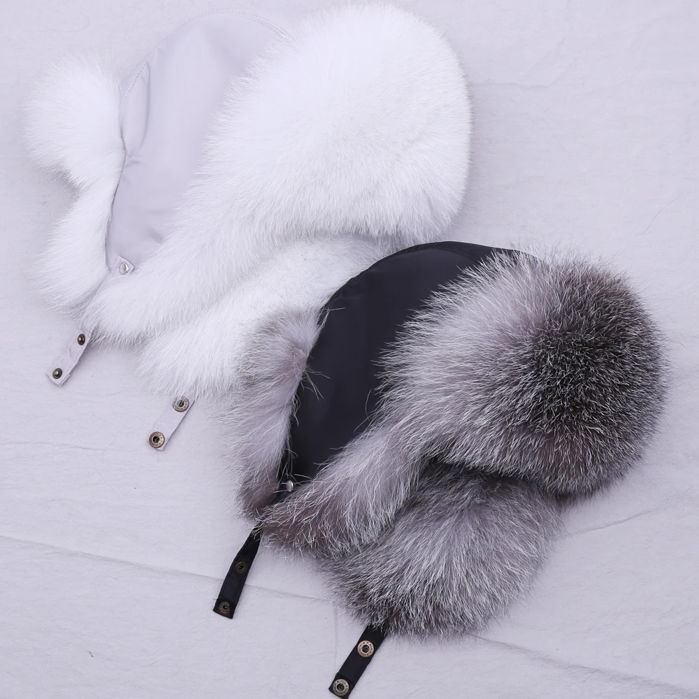 Женская шапка бомбер SUPPEV & STTDIO зимняя Толстая теплая с ушками из натурального