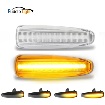 

2Pcs Amber Dynamic LED Fender Side Marker Turn Signal Lights For Mitsubishi Lancer Evolution Evo X Outlander Sport Mirage