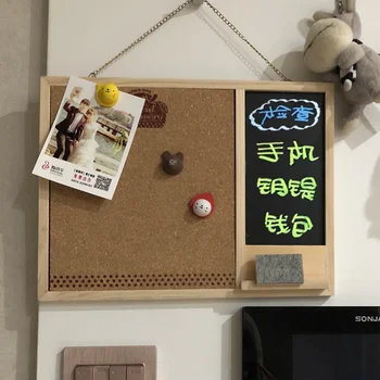 

Cork Board Blackboard Hanging Bulletin Board Flip Chart Memo Message Board DIY Pins Chalkboard Painting Writin Supplies