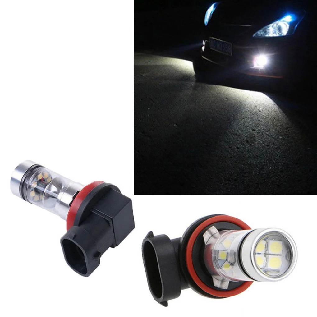 2pcs H8 H11 100W 20 светодиодный лампы фар 1800LM 6000K противотуманная фара автомобиля лампа Plug and Play