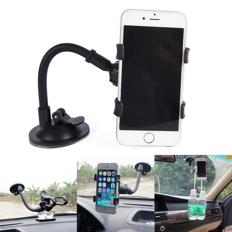 Universal 360 Rotating Car Auto Windshield Clip Mount Phone Holder Stand Bracket for iphone samsung huawei xiaomi
