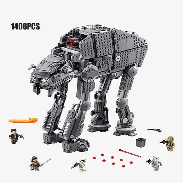 

05130 10908 Star Wars Series First Order Heavy Assault Walker Building Block Bricks Compatible Legoinglys 75189 Starwars Toys