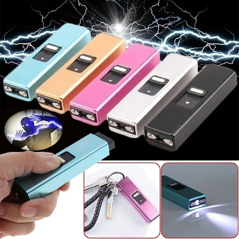 

Mini Portable Electric Shocks Flashlight Key Light Self Defense Flashlight High Concealment Electric Shocker Protect Yourself