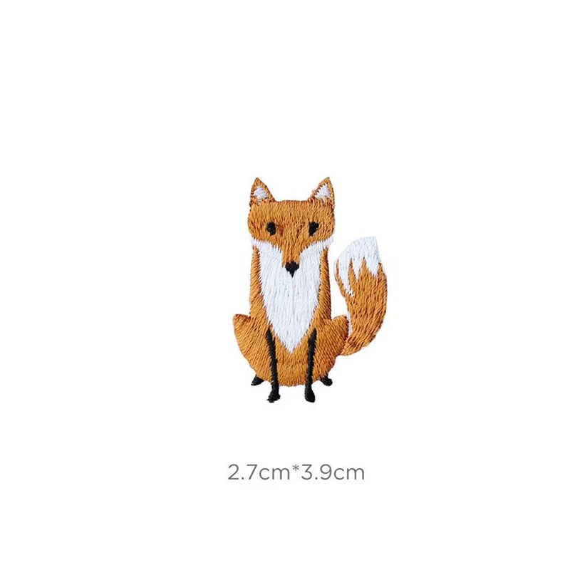 3.3 g Cartoon Fox Iron on Patches Embroidered Applique 7.5 x 7.3 x0.1 cm 