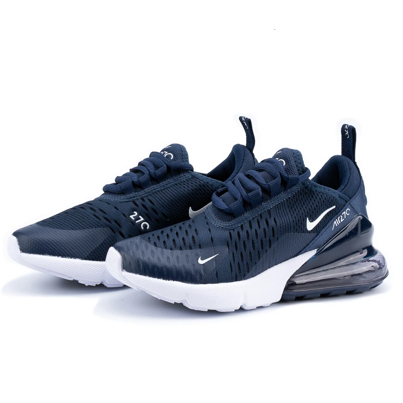 Nike Air Max 270(gs) оригинальная детская обувь Новое поступление дышащая беговая Обувь Удобные спортивные кроссовки#943345