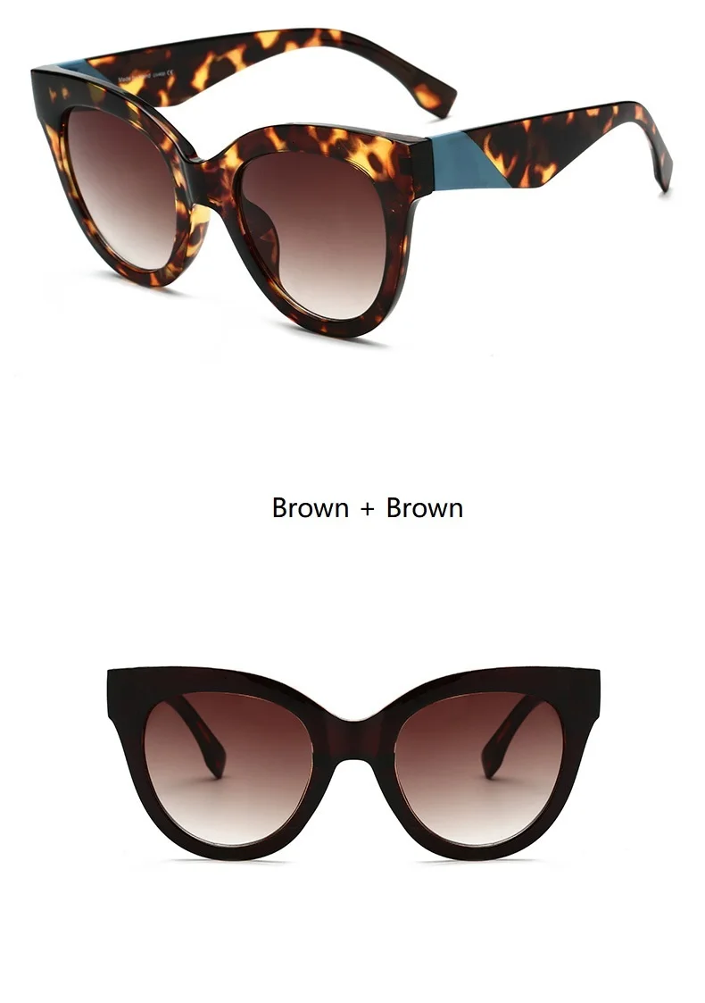 Солнцезащитные очки "кошачий глаз", женские Винтажные Солнцезащитные очки, новинка, роскошные женские брендовые дизайнерские леопардовые круглые солнцезащитные очки, женские УФ-очки