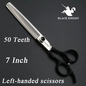 

7 Inch Professional Left-handed Hair Scissors Hairdressing Pet Dog Grooming Thinning Shears 50 Teeth Barber Salon Tool