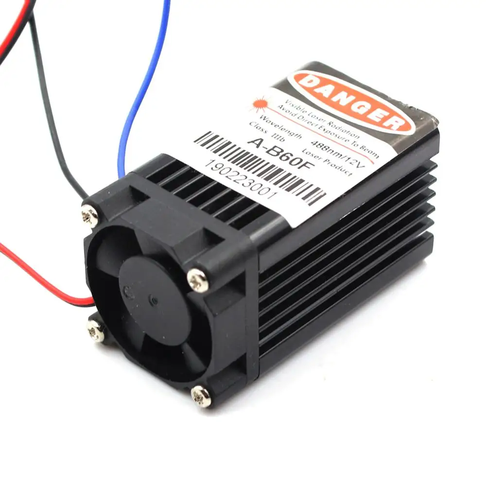 Oxлазеры 488nm 100mW Небесно-Голубой лазерный модуль с ttl 12V лабораторные медицинские лазеры с охлаждающим вентилятором