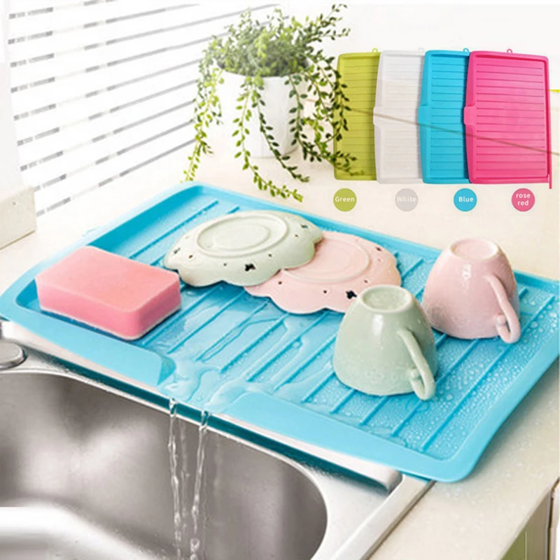 Kitchen Cutlery Filter Plate Plastic Dish Drainer Tray Bowl Cup Dishes Sink Drain Rack Board Tea Tool | Дом и сад