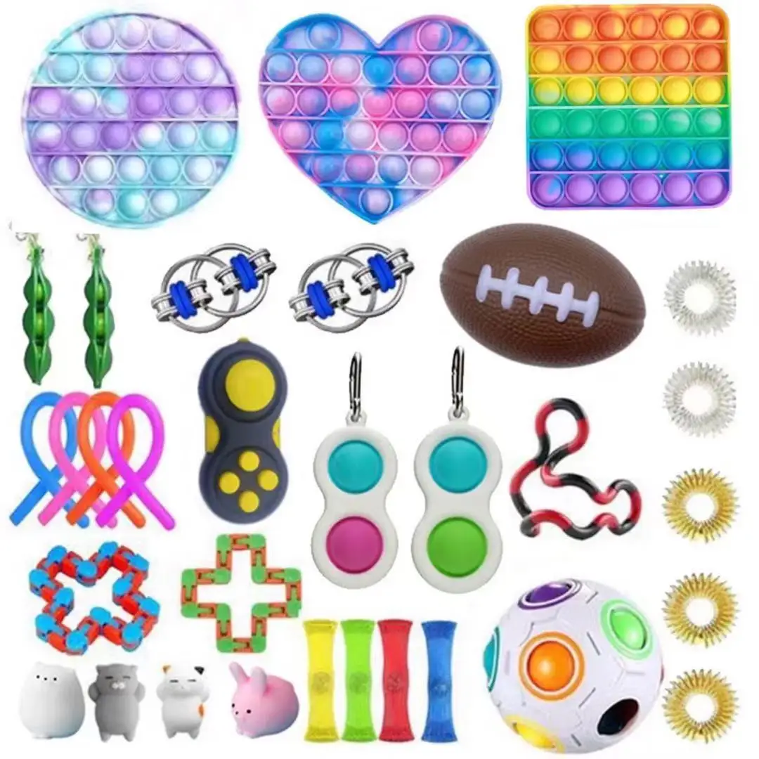 Juego de Cuerdas elásticas antiestrés para adultos y niños, juguetes antiestrés para aliviar el estrés