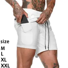 Новые мужские шорты для бега, мужские спортивные шорты, быстросохнущие тренировочные шорты для занятий бегом, мужские шорты со встроенным карманом