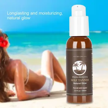 

Unisex Self Tanner Organic Natural Bronzing Sunless Tanning Skin Care Body Cream Body Bronzer for Beach Sunbath 100ml
