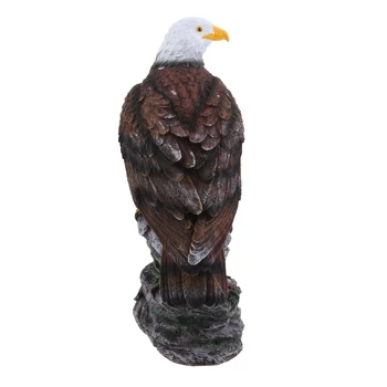 

Garden Resin Ornament Figurine Eagle Statue Lifelike Bird Model Home Decor.
