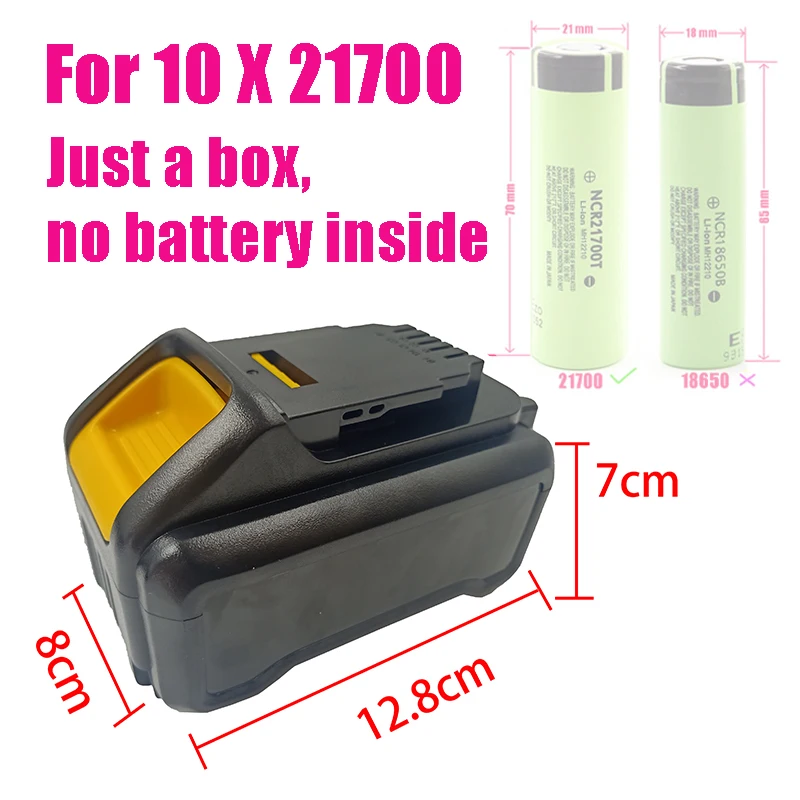 10*21700 Dcb200 Liion Battery Plastic Case Pcb Charging Protection