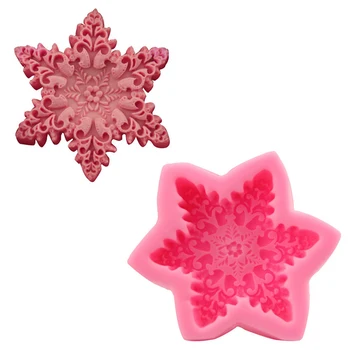 3D Snowflake Soap Mold Silicone Mould Resin Mould for DIY Handicraft Candle Soap Making 1