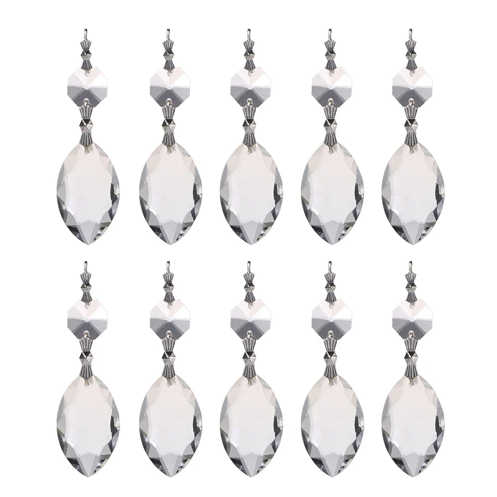 10 шт прозрачные кристаллы для люстры освещение части капли Подвески Декор 38 мм