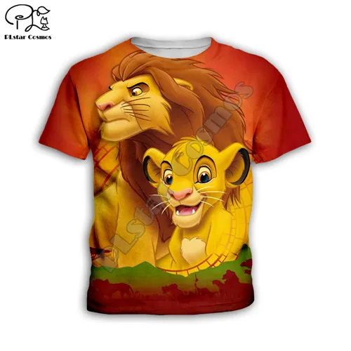 Детские толстовки с капюшоном с рисунком «Король Лев» и «Симба», футболки для малышей, толстовки на молнии с 3d принтом, пуловер для