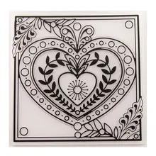 Сердце пластиковый с тиснением папка шаблон DIY альбом для скрапбукинга декор с помощью открыток ремесла X4YD