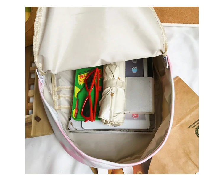 Симпатичный стильный школьный рюкзак для девочек, высококачественный прочный холщовый женский рюкзак для путешествий, модная школьная сумка с градиентом для подростков