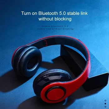 

New Wireless Headphones Bluetooth HIFI Stereo Foldable Headset Audio Mp3 Adjustable Earphones With Mic For Music