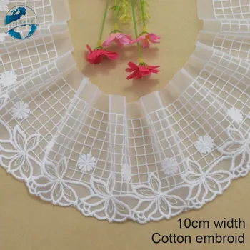 

10cm wide polyester embroidery lace sewing ribbon guipure trim wedding decoration DIY dolls colthes Accessories lace edge#4033