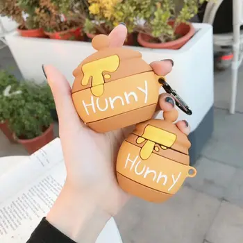 

Honey Can Protective Cover Silicone Earphone Case with Carabiner for Airpods Pro