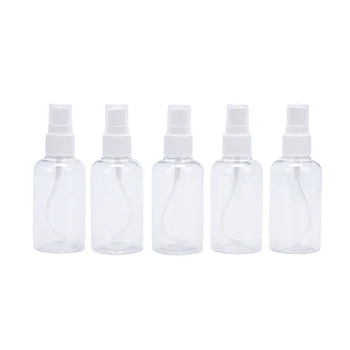 

5pc 75ML Spray Bottle Plastic Transparent Empty Spray Portable Perfume Bottle