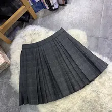 Новая Женская мода Сексуальная клетчатая плиссированная юбка 1123