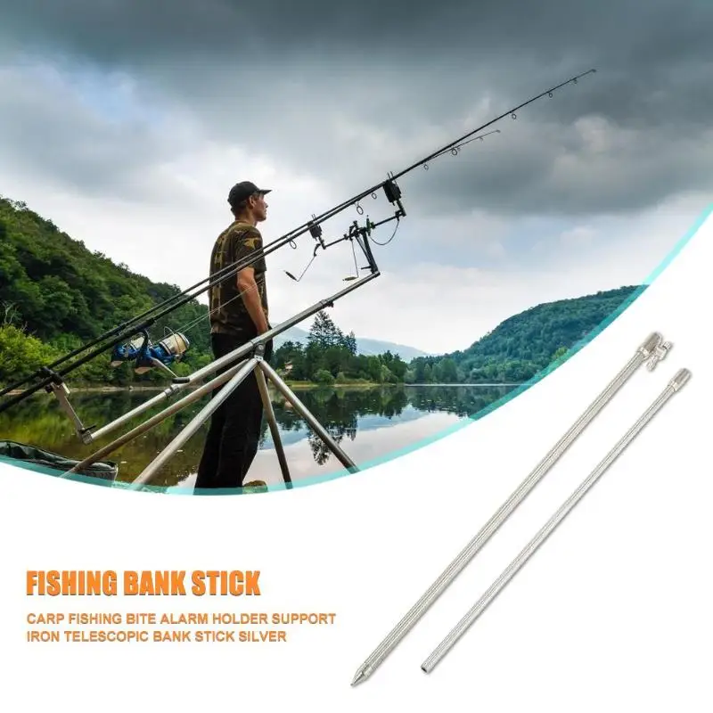

Durable Fishing Bank Stick Multi-function Iron Carp Fishing Bite Alarm Holder Support Telescopic Bankstick Bank Stick